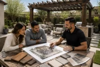 Custom outdoor pergola providing shade and structure in a Las Vegas backyard